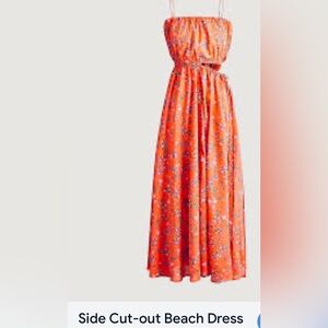 J. Crew Orange Floral Dress